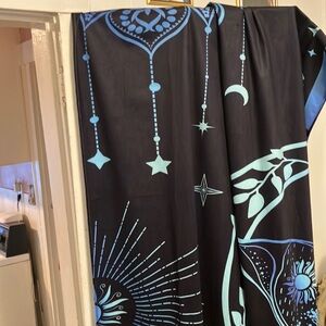 New !  Pair of 84” Room darkener drapes with wonderful colors n multi celestial